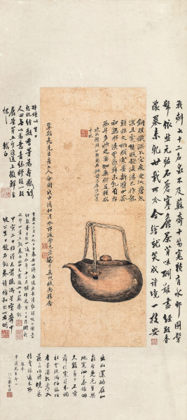  戊申（1788年）作 石铫壶图 立轴 纸本