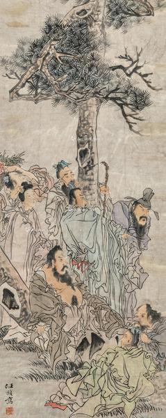  八仙祝寿 立轴 纸本