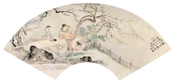  1868年作 广平赋梅图 镜心 设色纸本