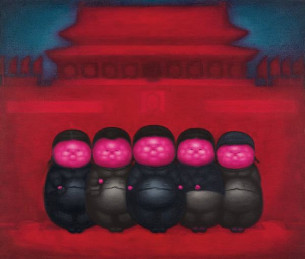  2007年作 劳动者系列─天安门 油彩 画布