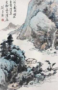  山水 镜心 设色纸本