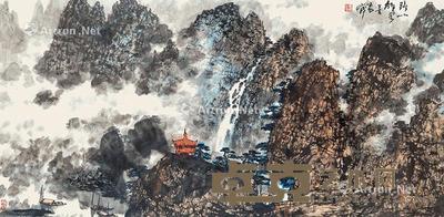 2007年作 山水 镜心 设色纸本 68×138cm