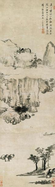  诗意图 立轴 水墨纸本