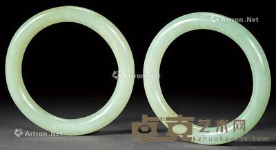  青白玉手镯 （2件） 直径8cm