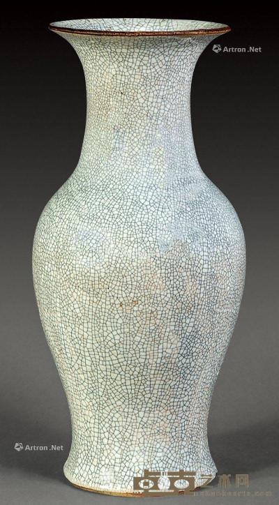  清 哥瓷瓶 高45cm