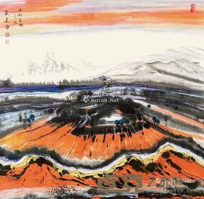 2018年作 风水宝地 镜心 设色纸本 69×69cm