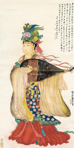  琵琶仙女图 立轴 设色纸本