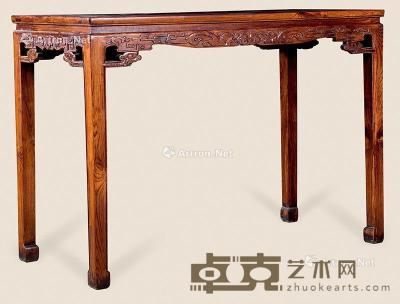  黄花梨雕螭龙纹条桌 55×120×84cm