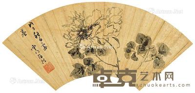  花卉 扇面 水墨纸本 18×47cm