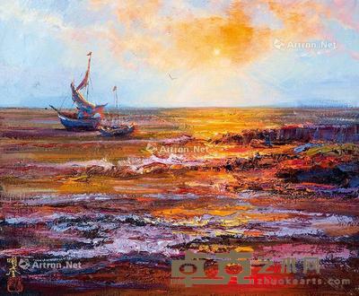  2009年作 起航 布面油画 50×60cm