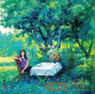 2009年作 凝望 布面油画 60×60cm