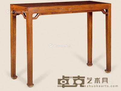  黄花梨顶牙罗锅枨条桌 107×38×82cm