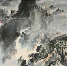  山水 镜片