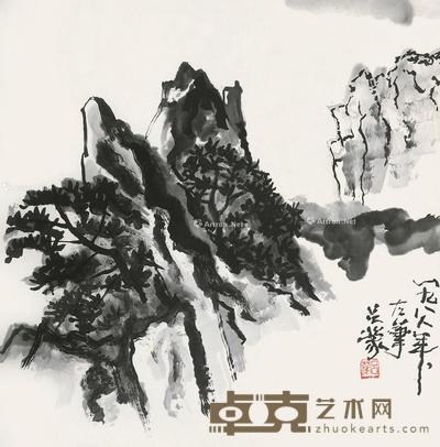  山水 立轴 67×66.5cm