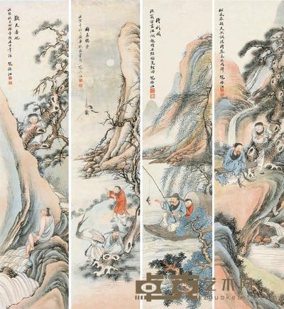  民间故事 镜片 92×20.5×4cm×4
