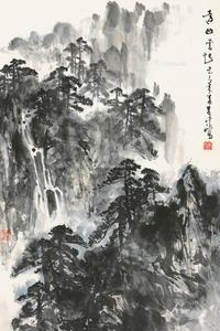  山水 镜片