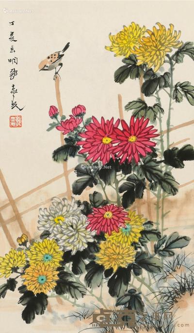  花鸟 立轴 65×38cm