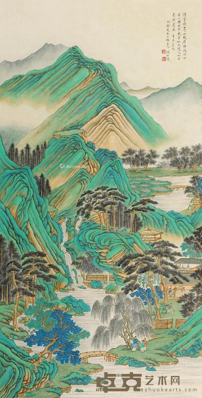  山水 立轴 92×47cm