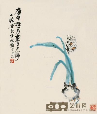 水仙图 镜片 54×46cm