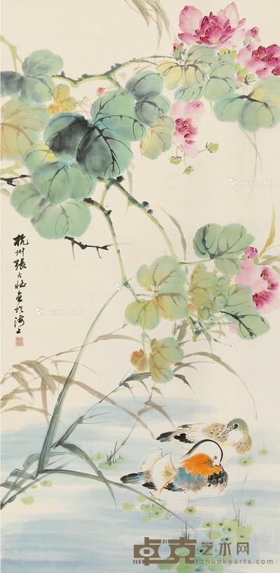 花鸟 立轴 116×56cm