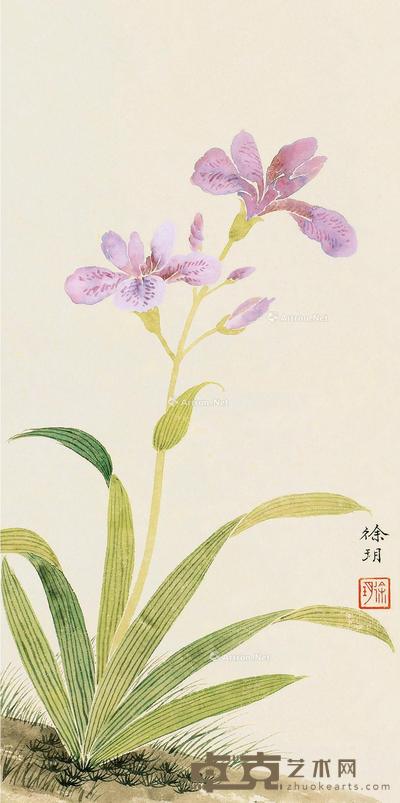 花卉 屏轴 37×18cm