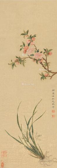  花卉 立轴 绢本