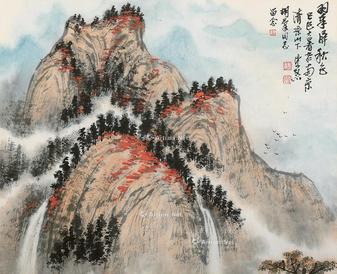  山水 镜框