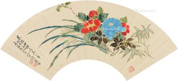  花卉 扇片