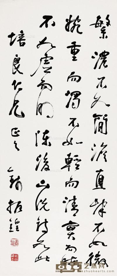 书法 立轴 水墨纸本 104×46cm