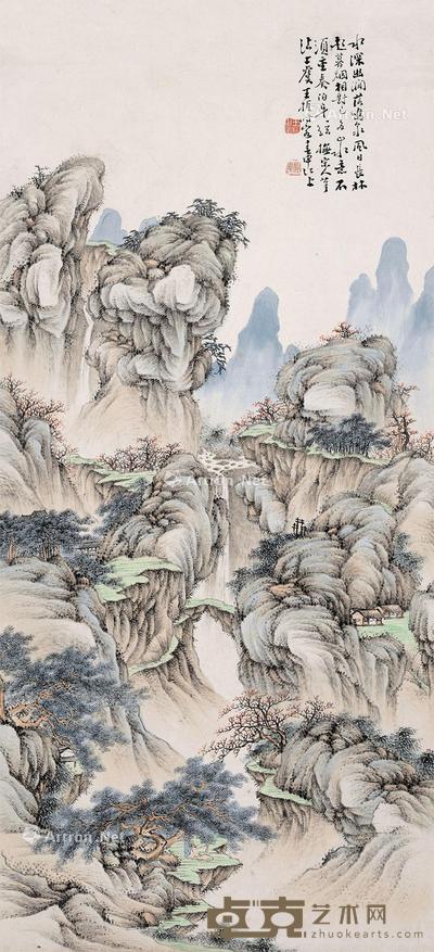 山水 立轴 纸本 81×36.5cm