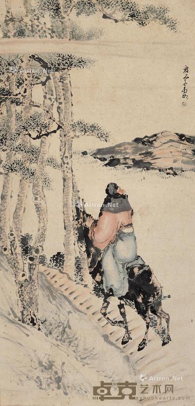 人物 立轴 纸本 135×65.5cm