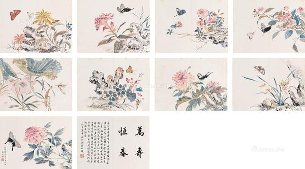  花鸟 册页 (十开) 纸本
