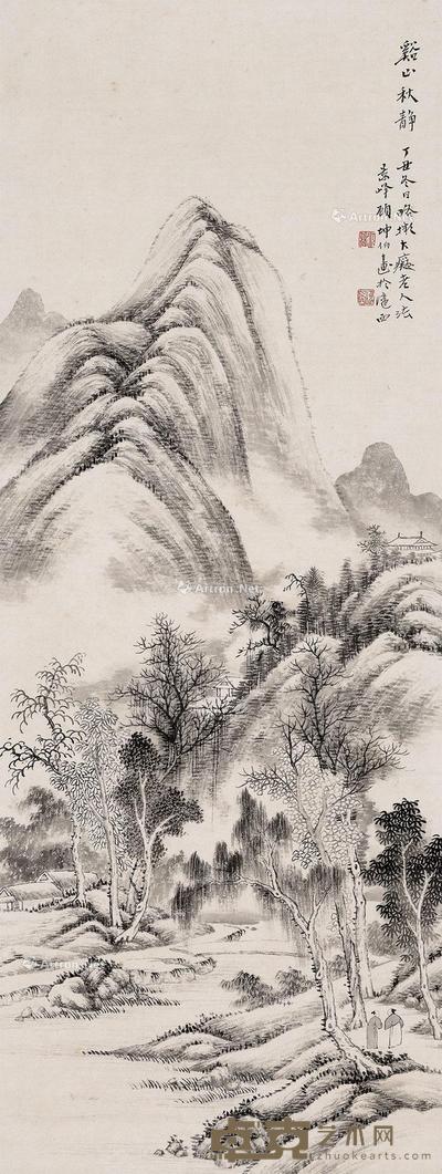 山水 立轴 纸本 94×36cm