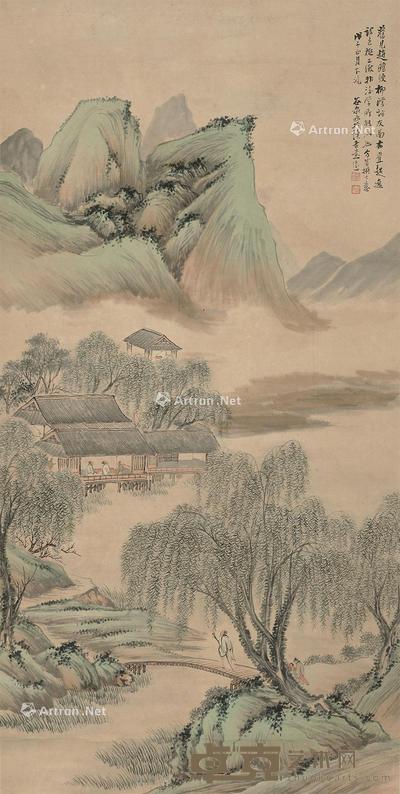 山水 立轴 纸本 132×66.5cm