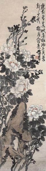  芍药 立轴 纸本