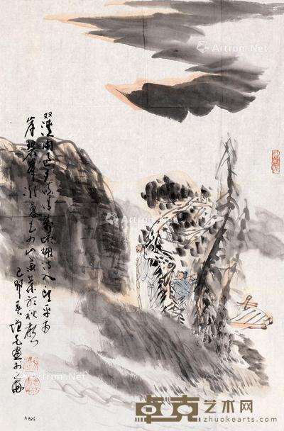  人物 镜片 纸本 67×44cm