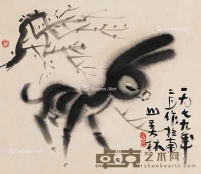 小毛驴 镜片 纸本 34×39.5cm