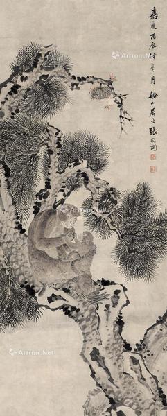  封侯图 立轴 纸本
