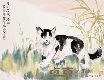 猫 立轴 纸本 47×61cm