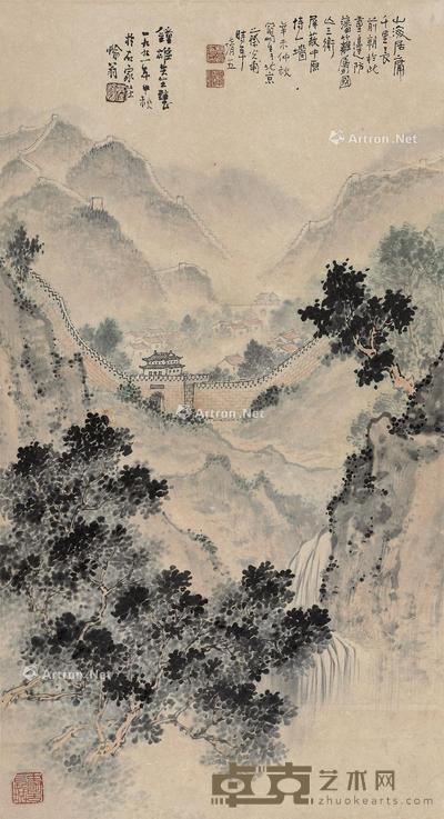 山水 立轴 纸本 74.5×40cm