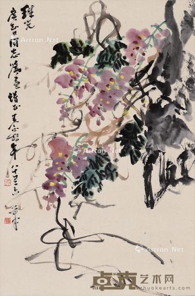  花鸟 立轴 纸本 68×45cm