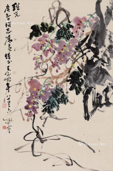  花鸟 立轴 纸本