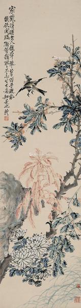  花鸟 立轴 纸本