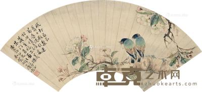  花鸟 扇面 纸本 18×50.5cm