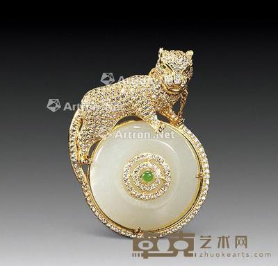 和田玉豹子款平安扣 15g