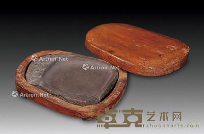 端砚老坑瓜果连绵砚 10.5×8.7×1.6cm