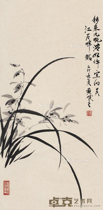 兰 立轴 水墨纸本 59×30cm