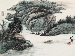  泛春 镜框 设色纸本