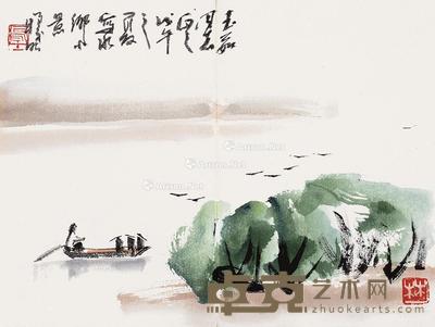 山水 镜片 设色纸本 24×32cm