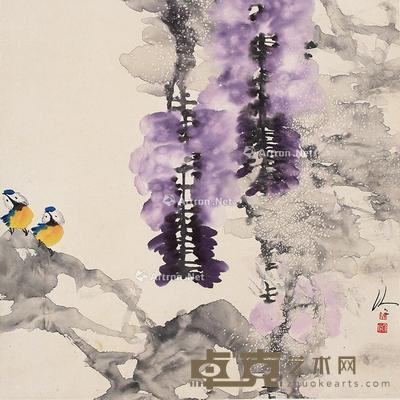 静物 立轴 设色纸本 59×59cm